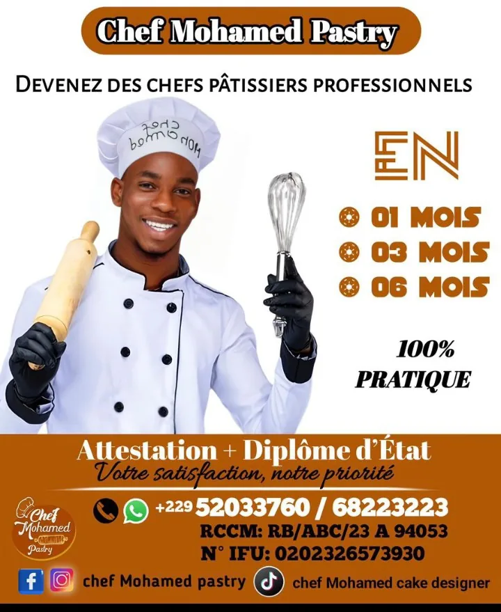 Formation en pâtisserie — Chef Mohamed Pastry
